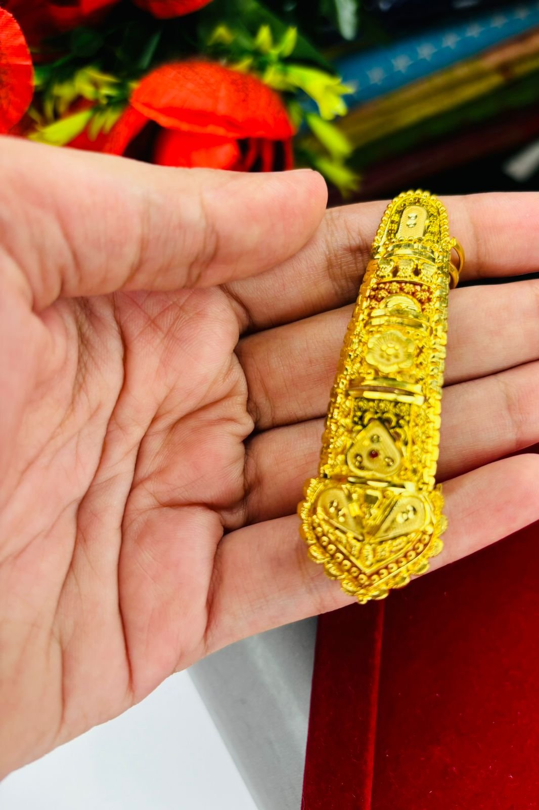 Gold Plated Full Finger Ring – monamaar-jewellery