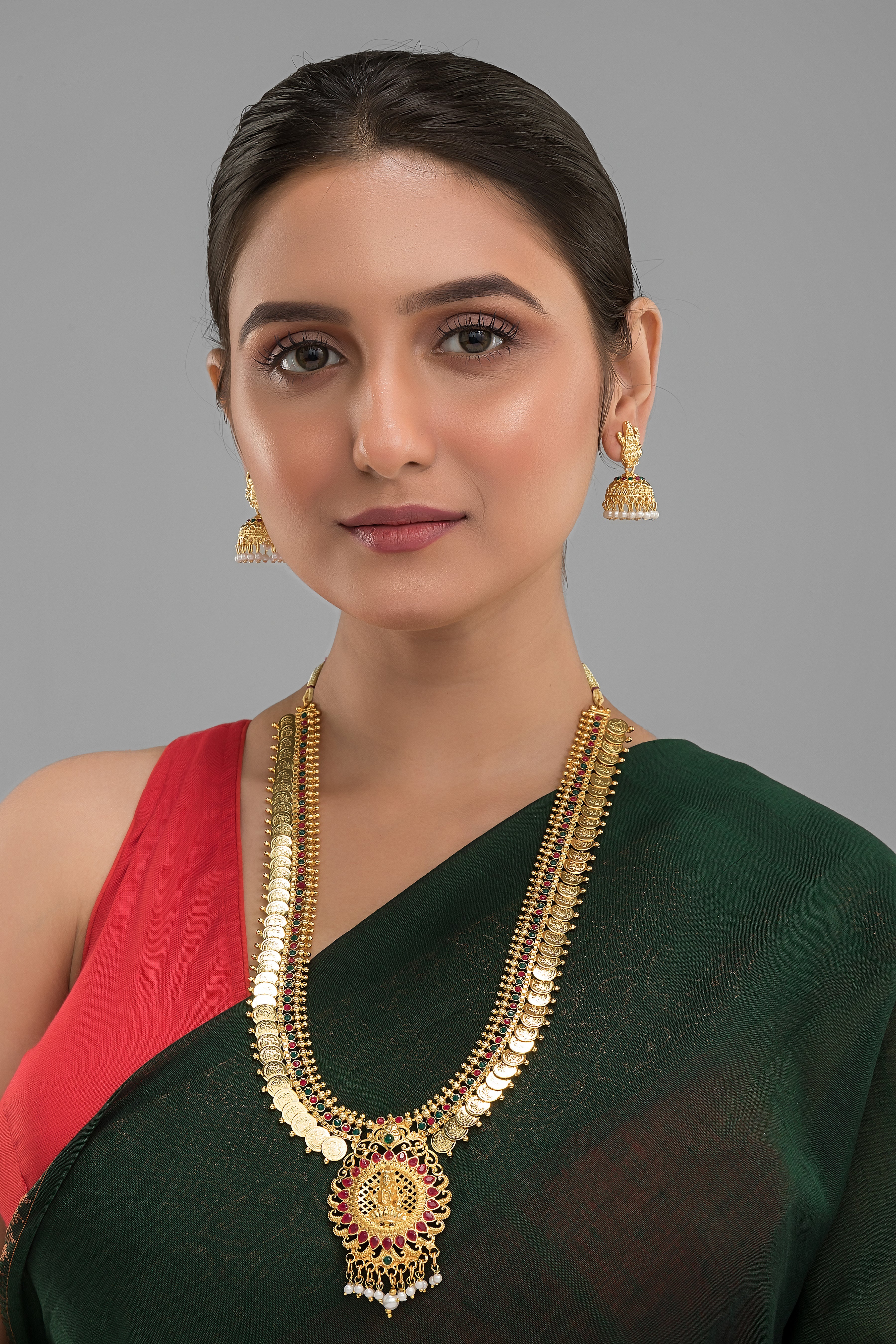 Devika Special South Temple Gold Plated Jewellery