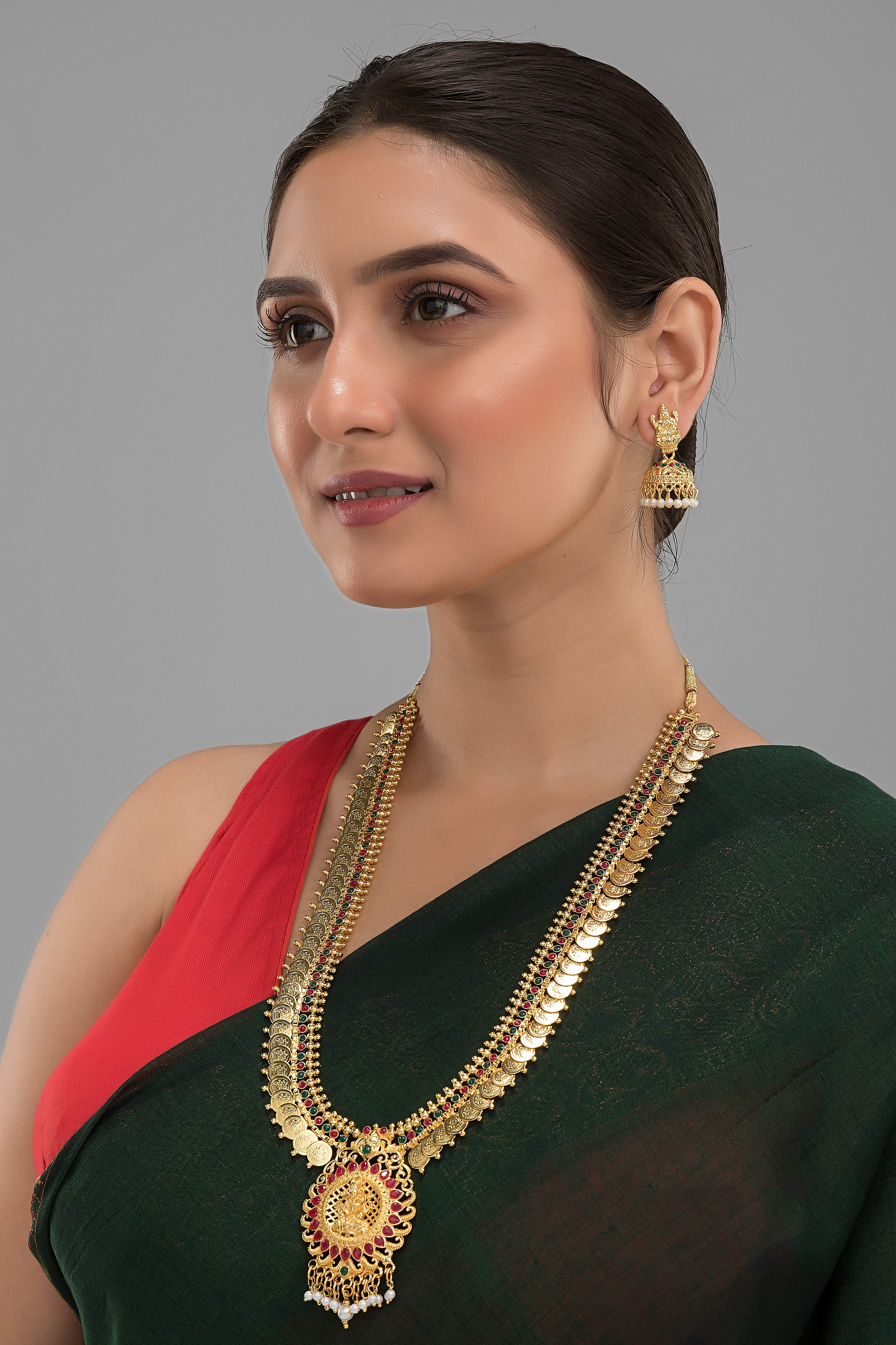 Devika Special South Temple Gold Plated Jewellery