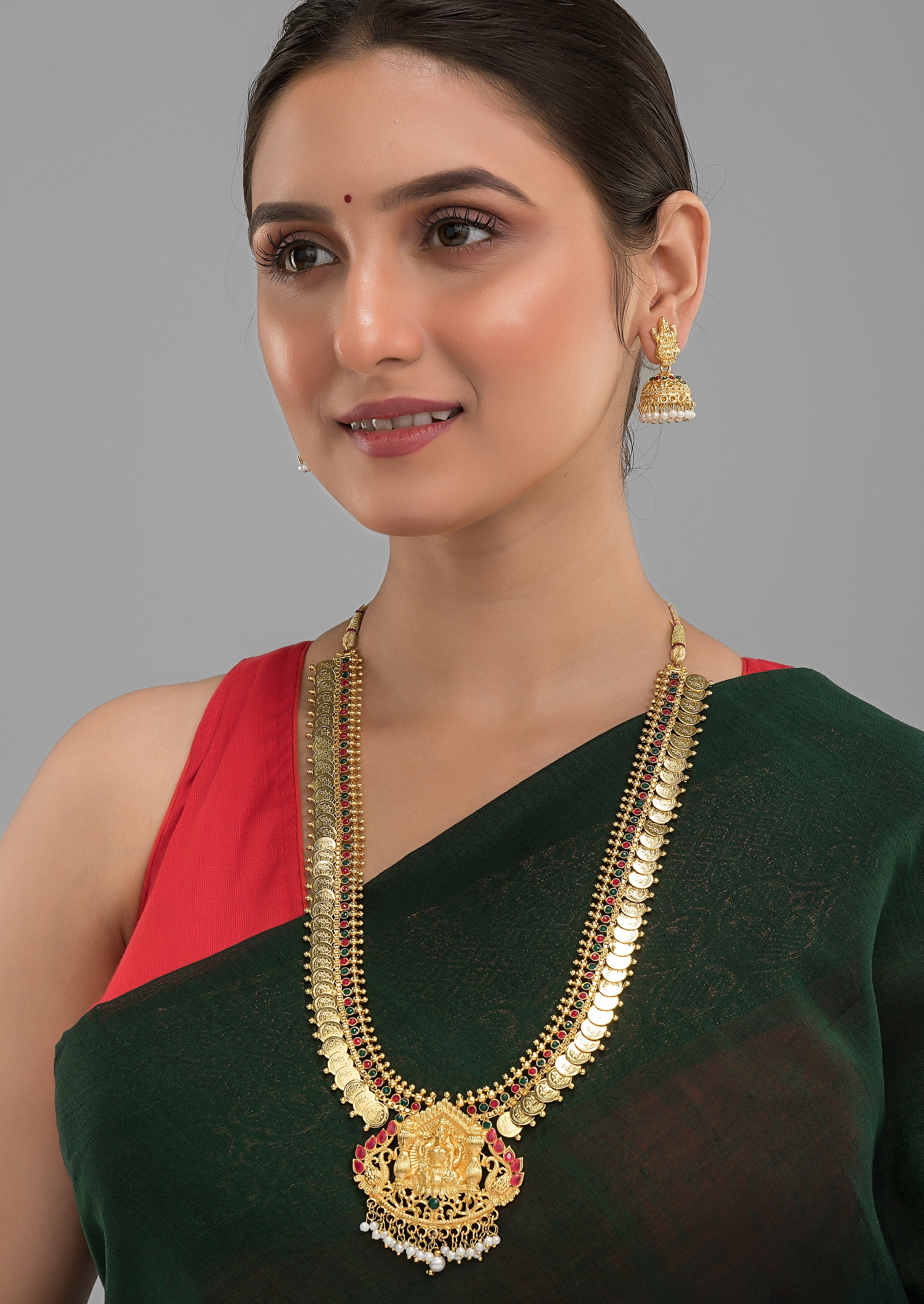 Mahalaxmi Special South Temple Gold Plated Jewellery