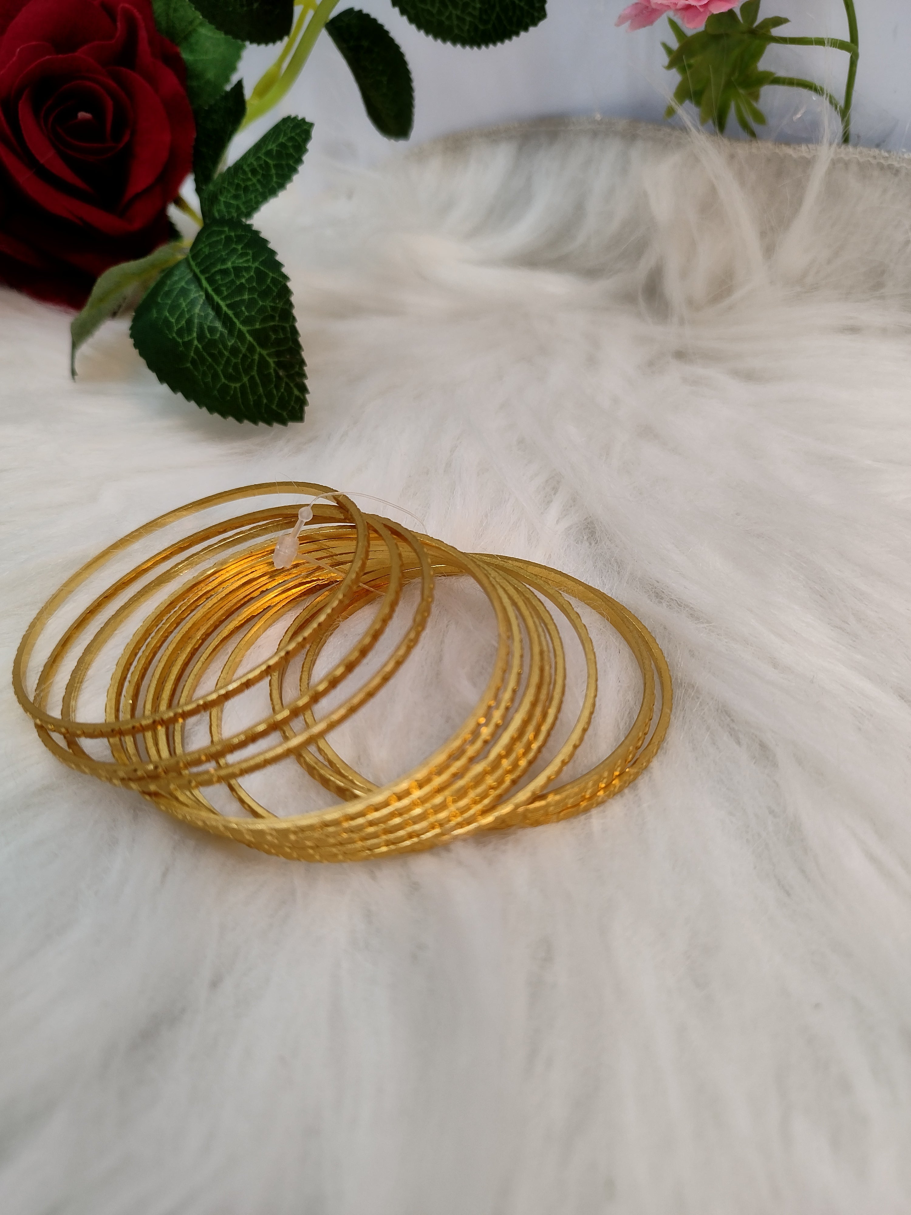 My Love(Thin Gold Plated Bangles set)