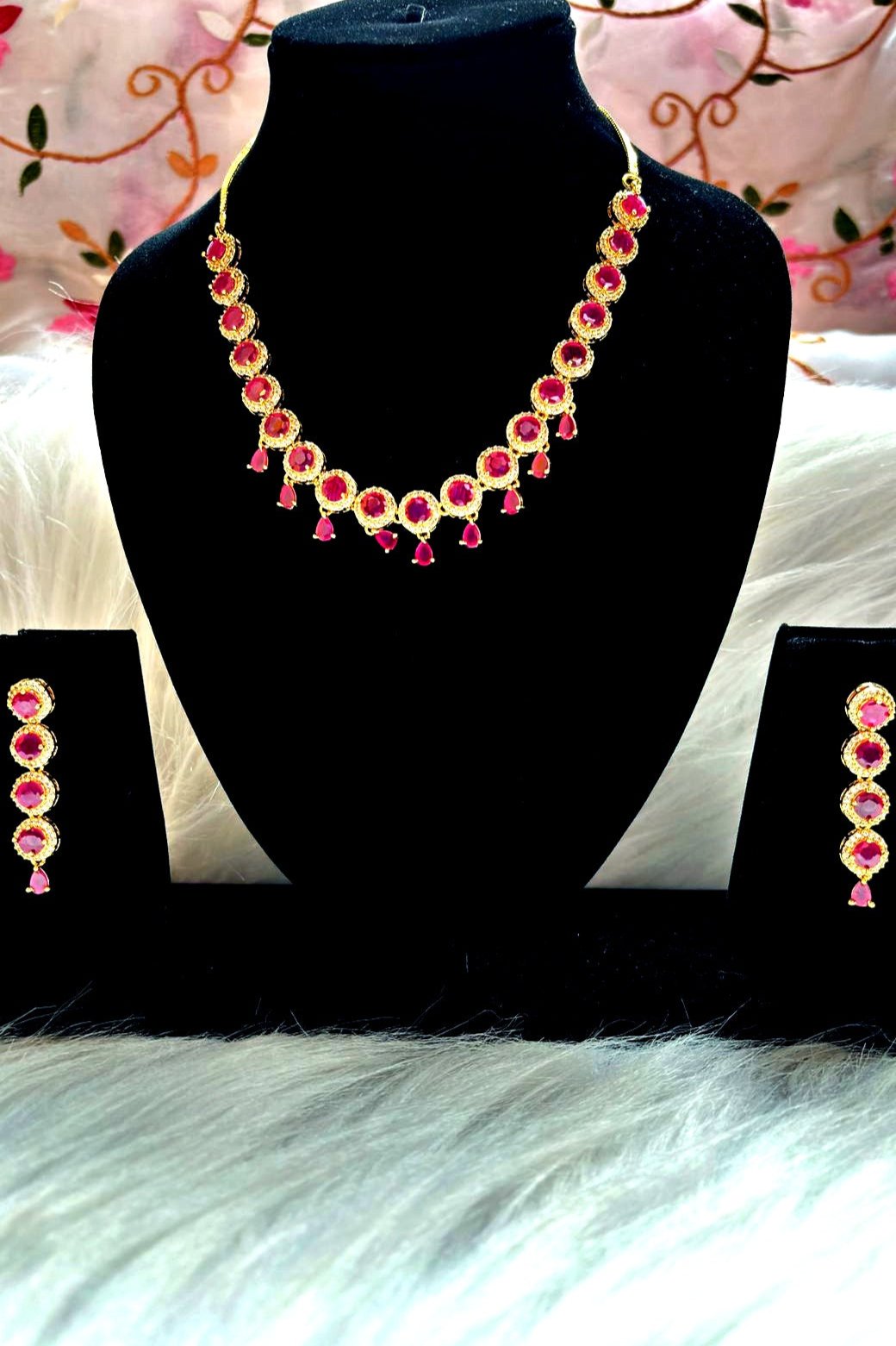 Gracious - American Diamond Necklace Set