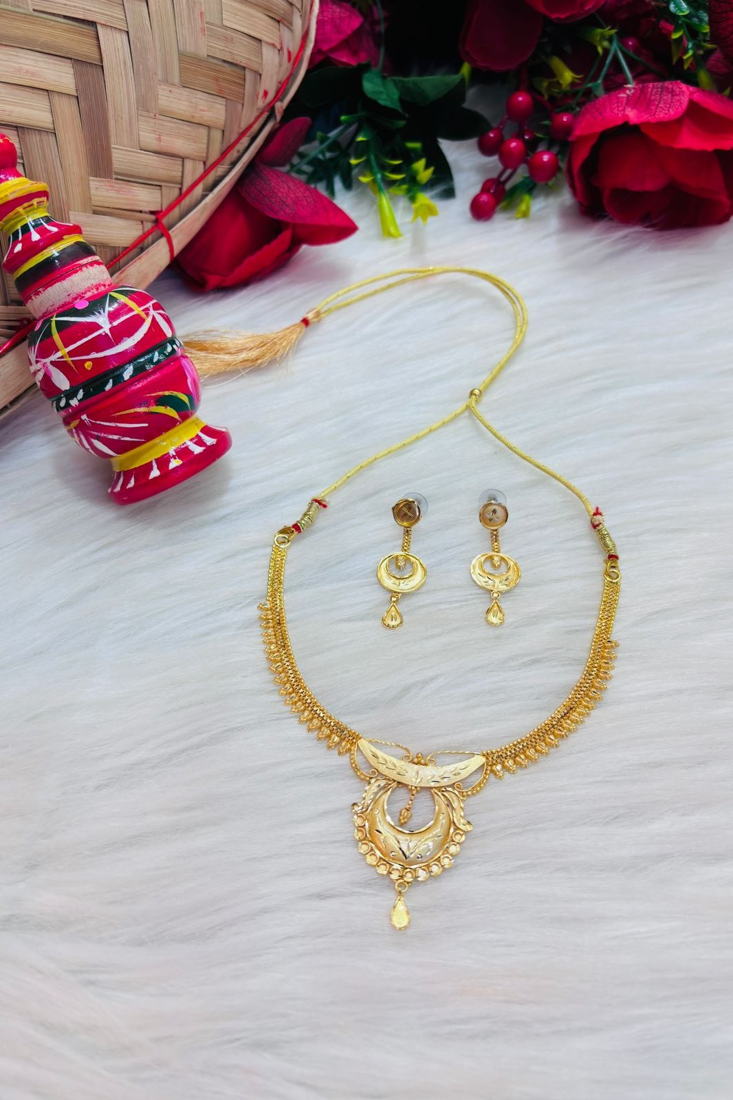 Magnificent  Gold Plated Necklace Set