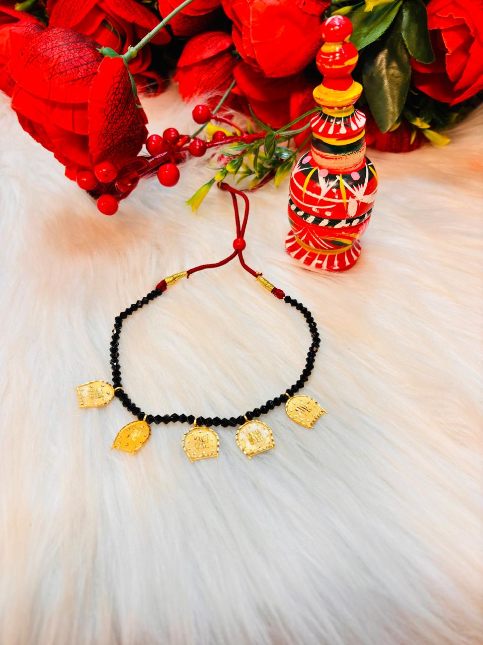 Swastik - Gold Plated Necklace Set