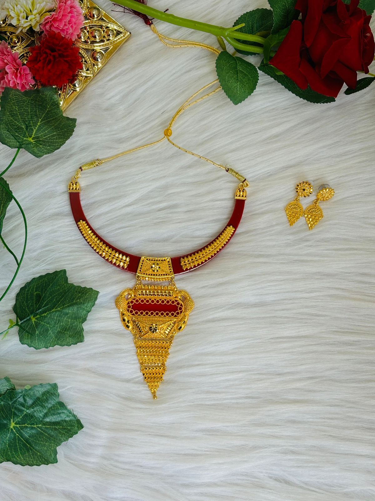 Navya- Gold Plated Necklace Set