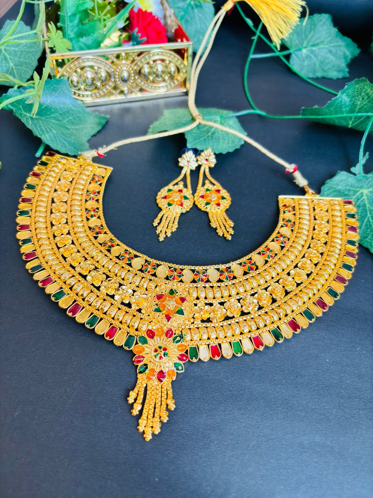 Perfect Expression- Gold Plated Necklace Set