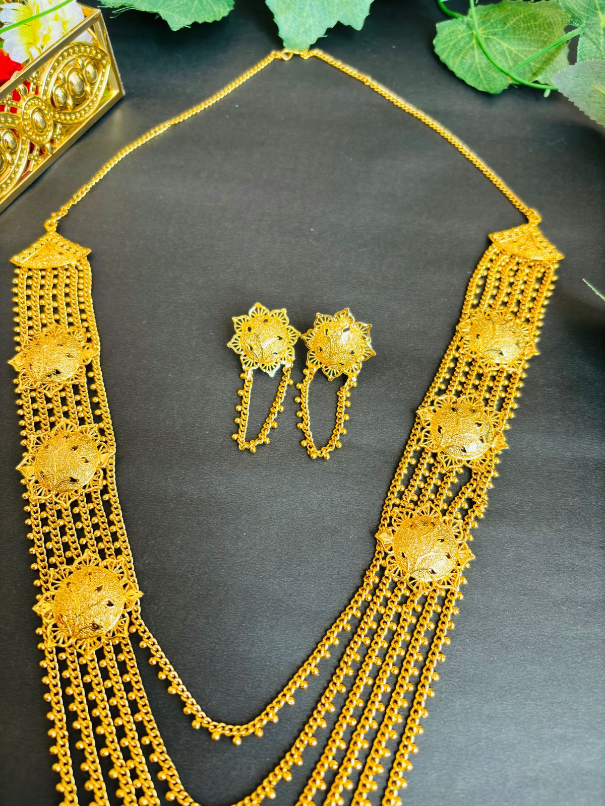 Swarna Rekha Gold Plated Lohori Haar