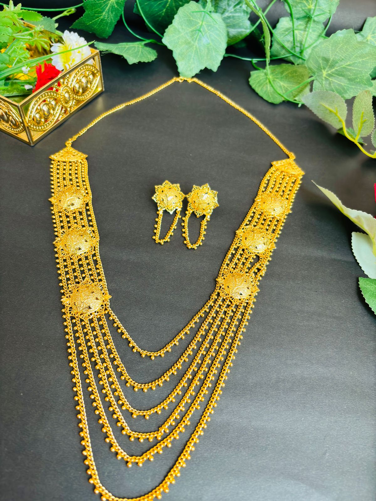 Swarna Rekha Gold Plated Lohori Haar