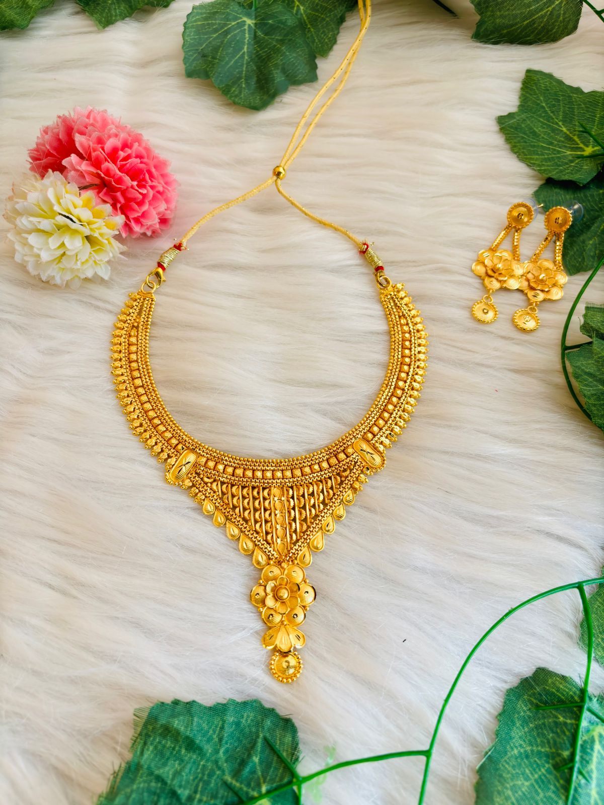 Rich And Bright -Gold Plated Necklace set