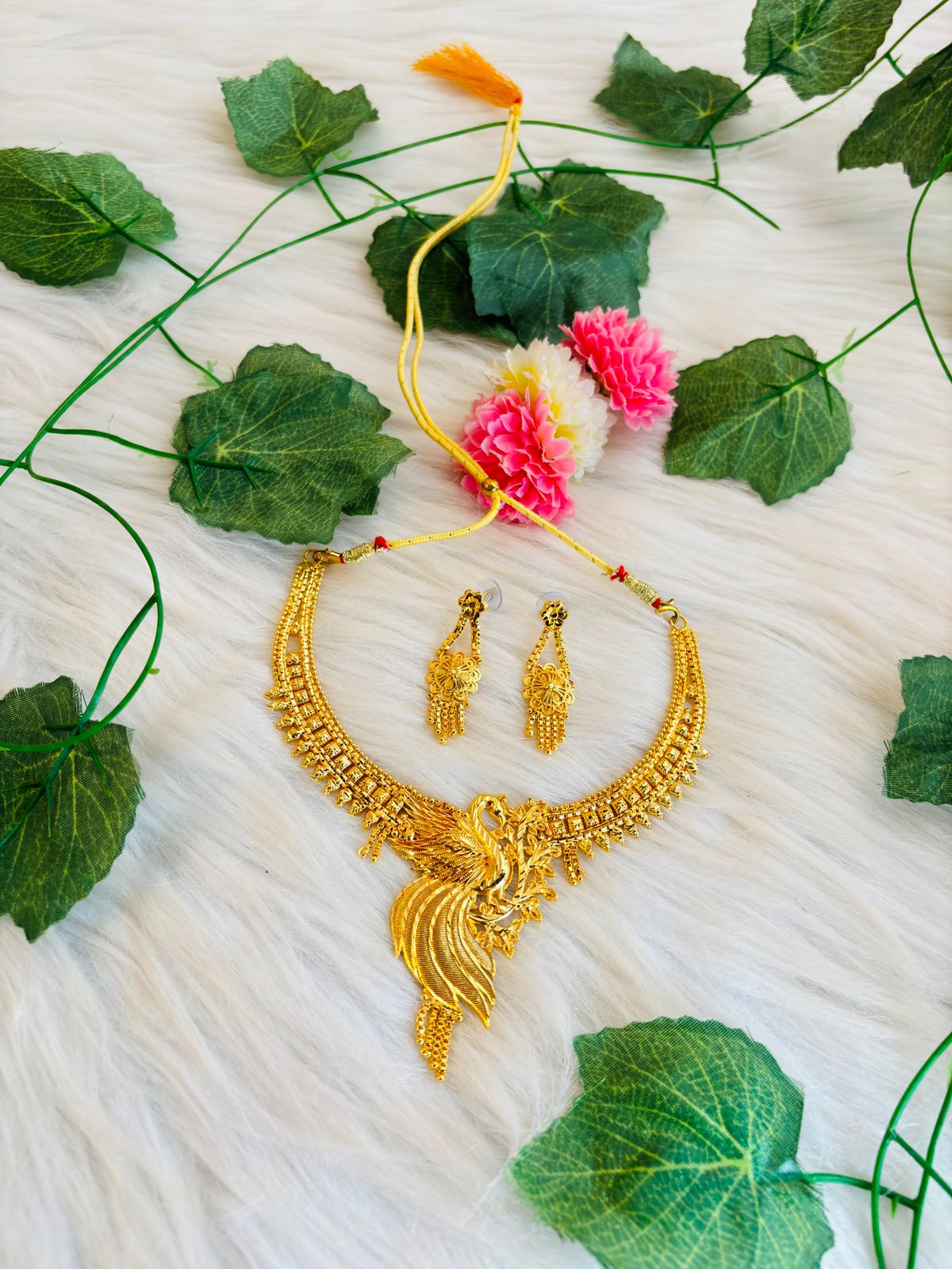 Royal Queen-  Gold Plated Necklace Set