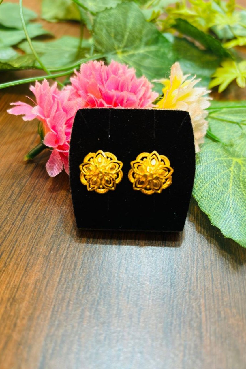 Perfectly Fine  Gold Plated Earrings