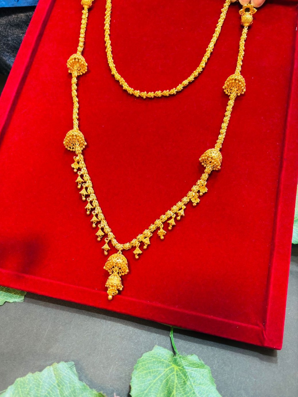 New Style - Jhumka Golden Plated Necklace Set