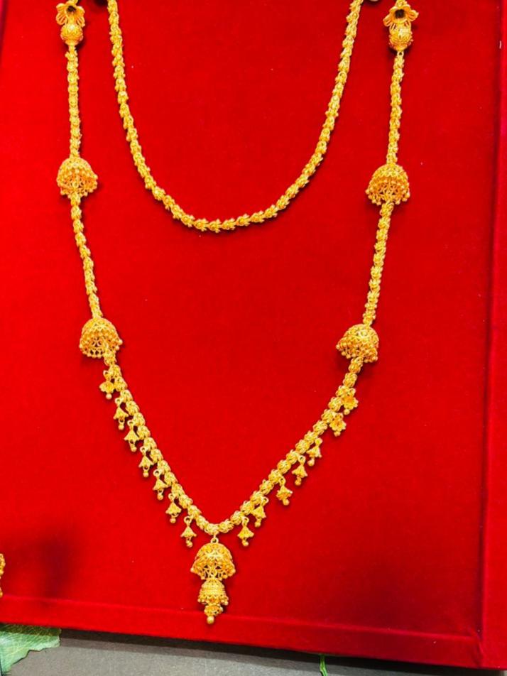 New Style - Jhumka Golden Plated Necklace Set