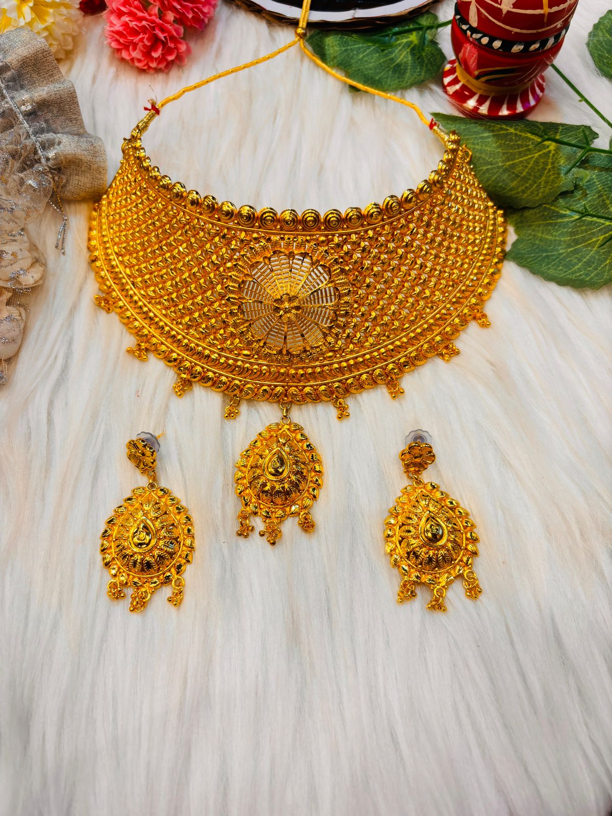 Indumati Gold Plated Bridal Choker