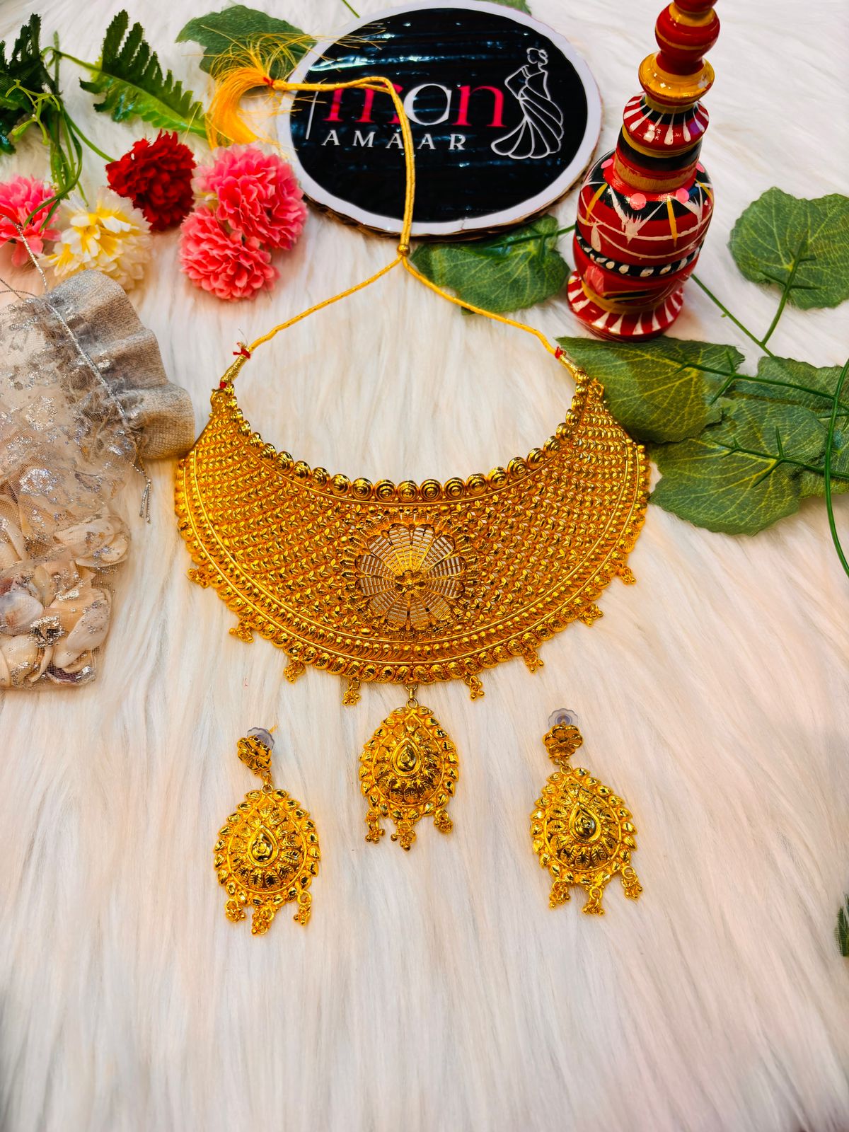 Indumati Gold Plated Bridal Choker