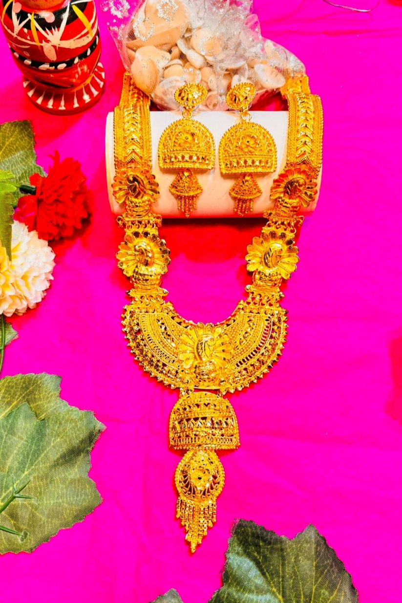 Dyuti Gold Plated Sita Har Bridal Necklace set