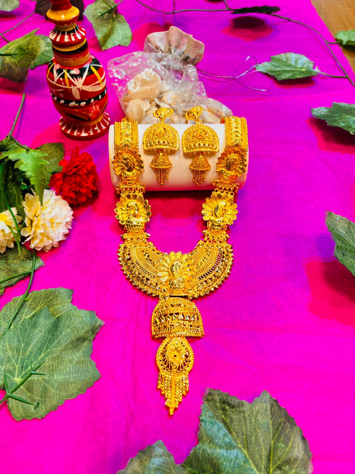 Dyuti Gold Plated Sita Har Bridal Necklace set