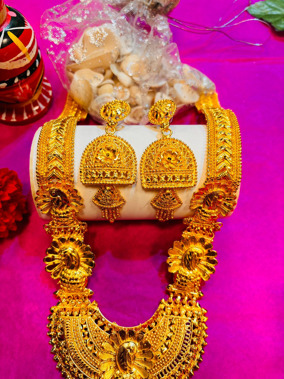 Dyuti Gold Plated Sita Har Bridal Necklace set