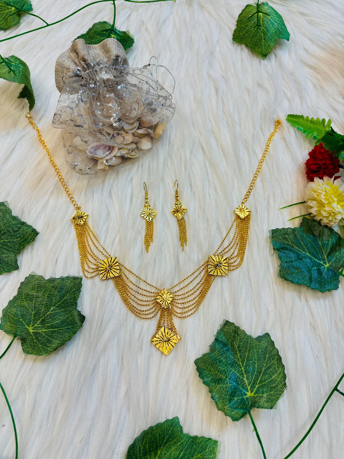 Urva Gold Plated Lahori Necklace Set