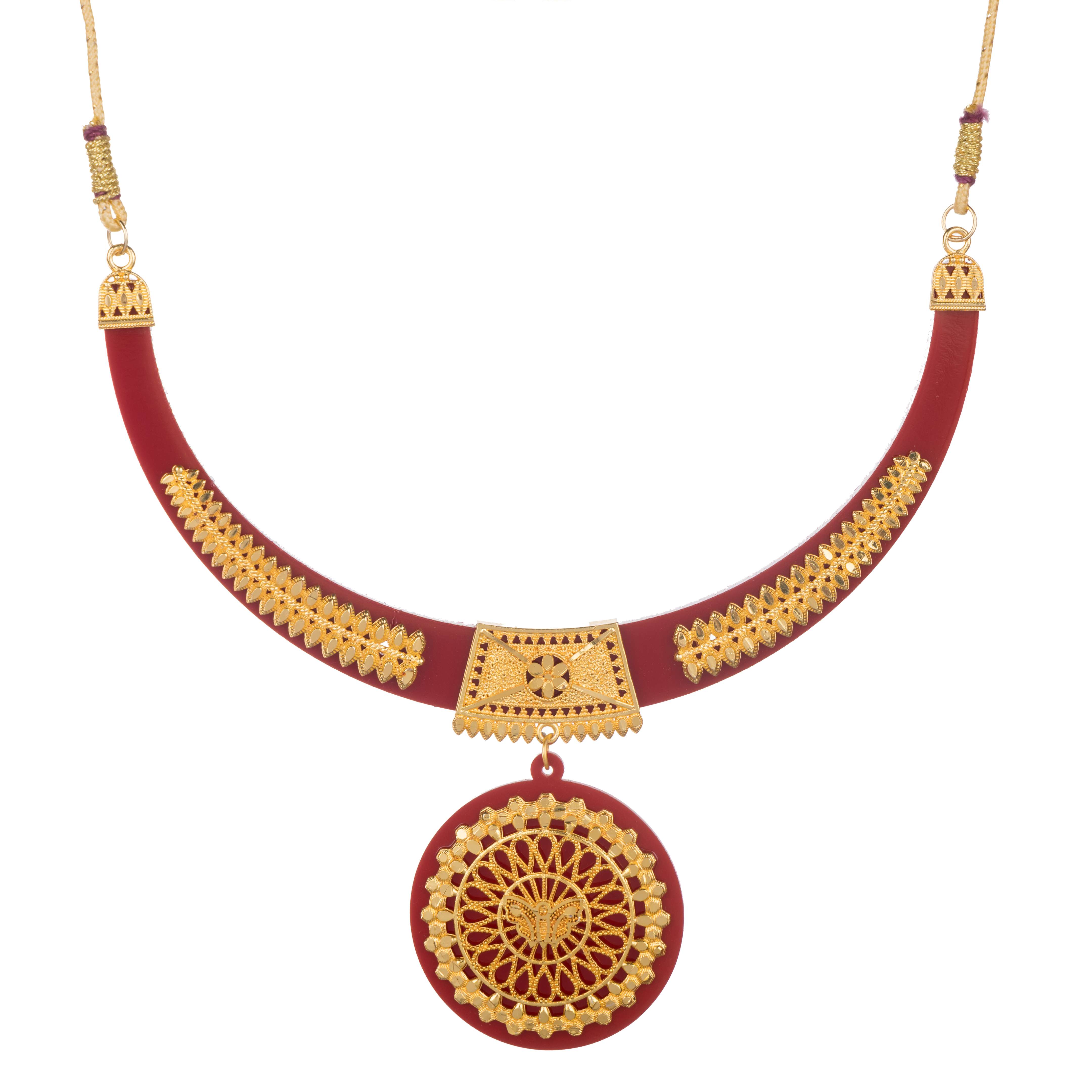 Nav-Badhu Special Gold Plated Necklace Set