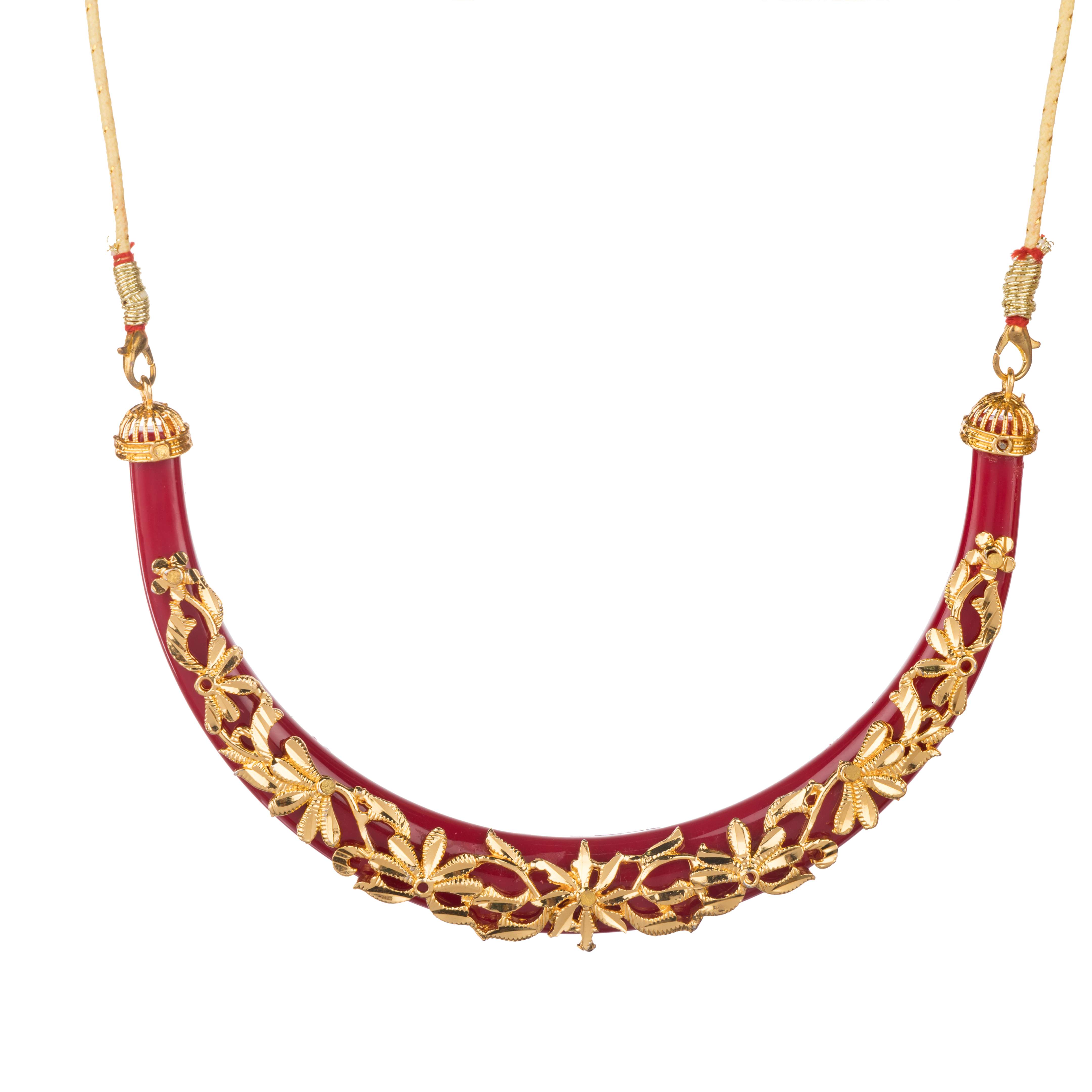 Feel like Bengali With Gold Plated Necklace Set