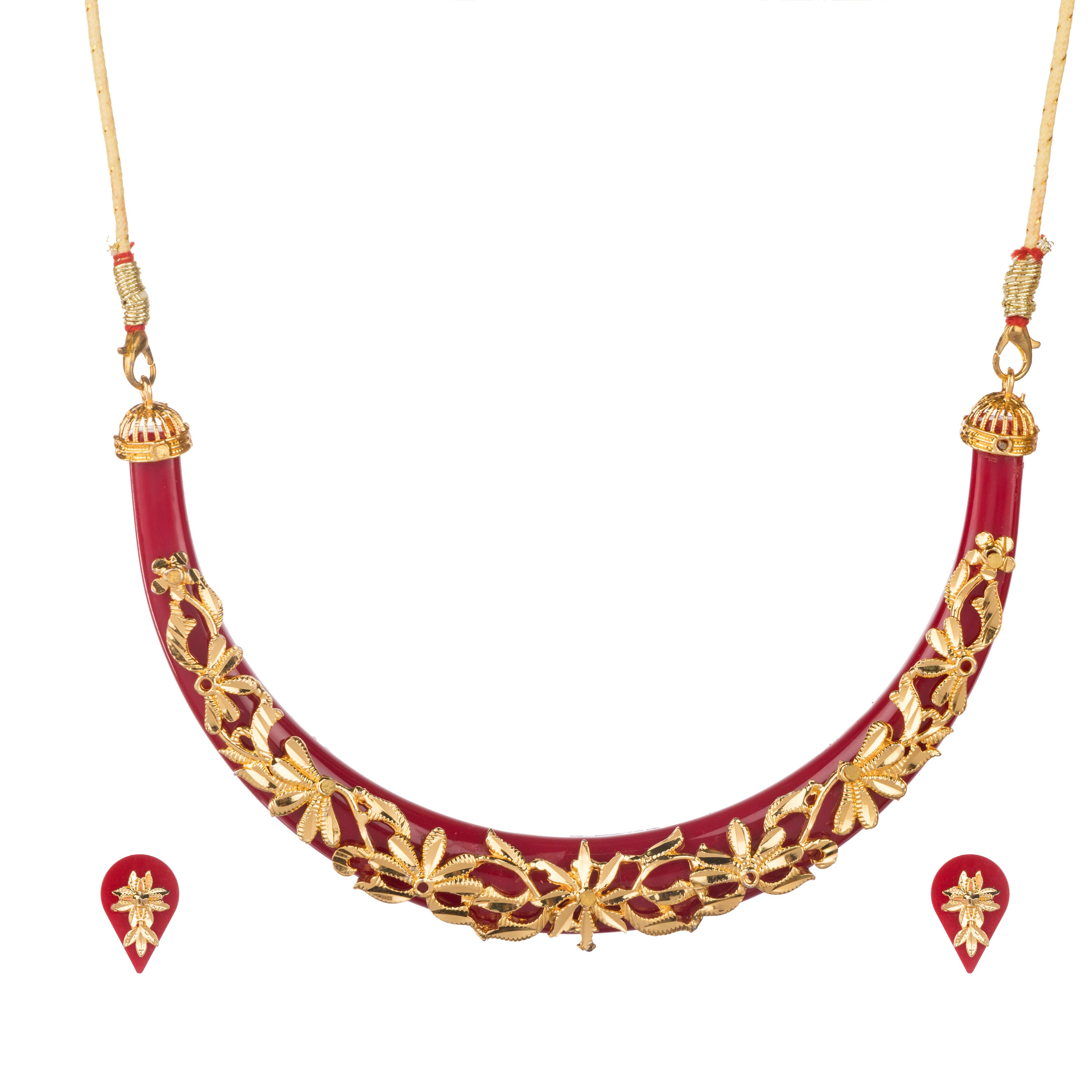 Feel like Bengali With Gold Plated Necklace Set