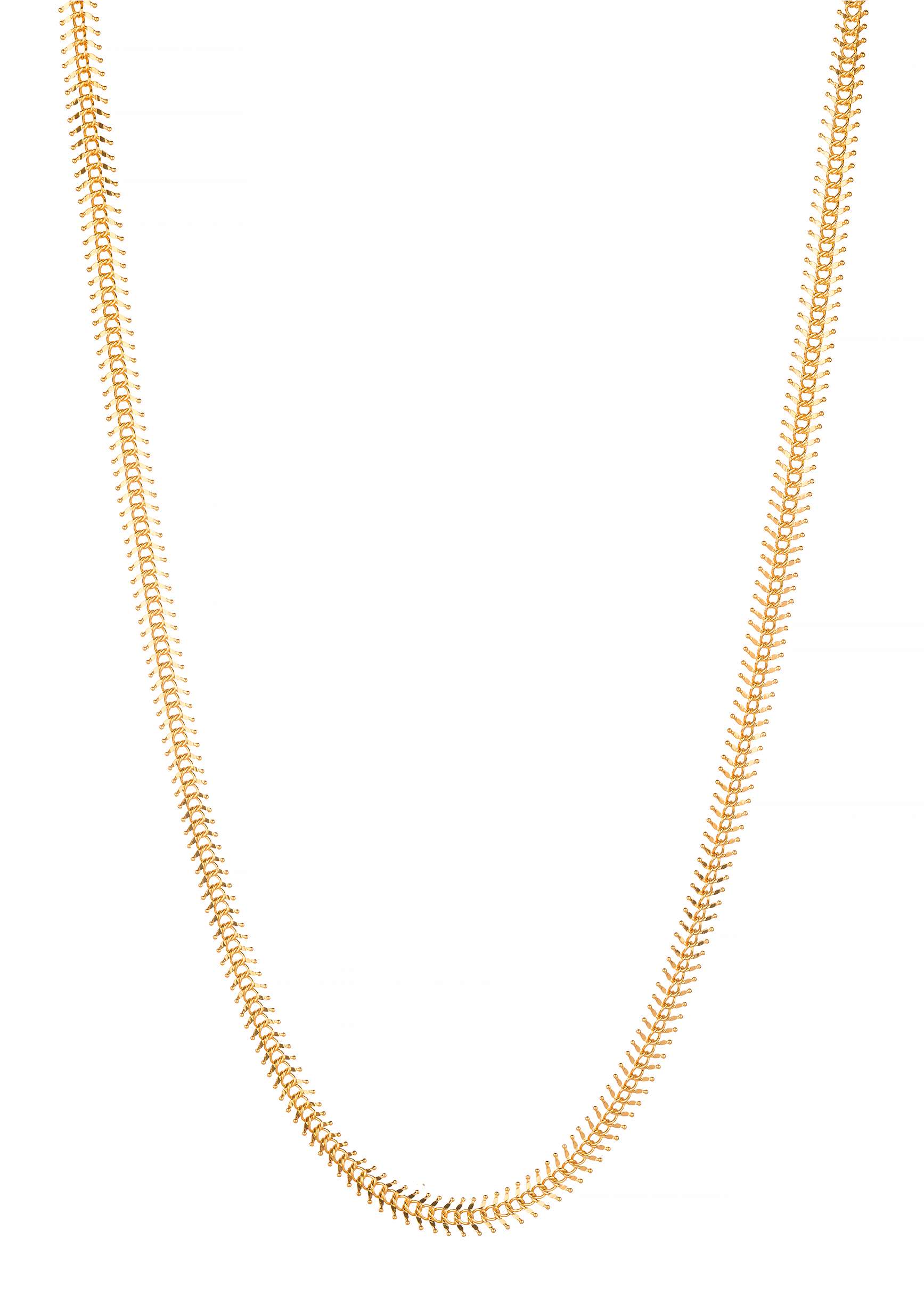 Macher Kanta Gold Plated Long Chain