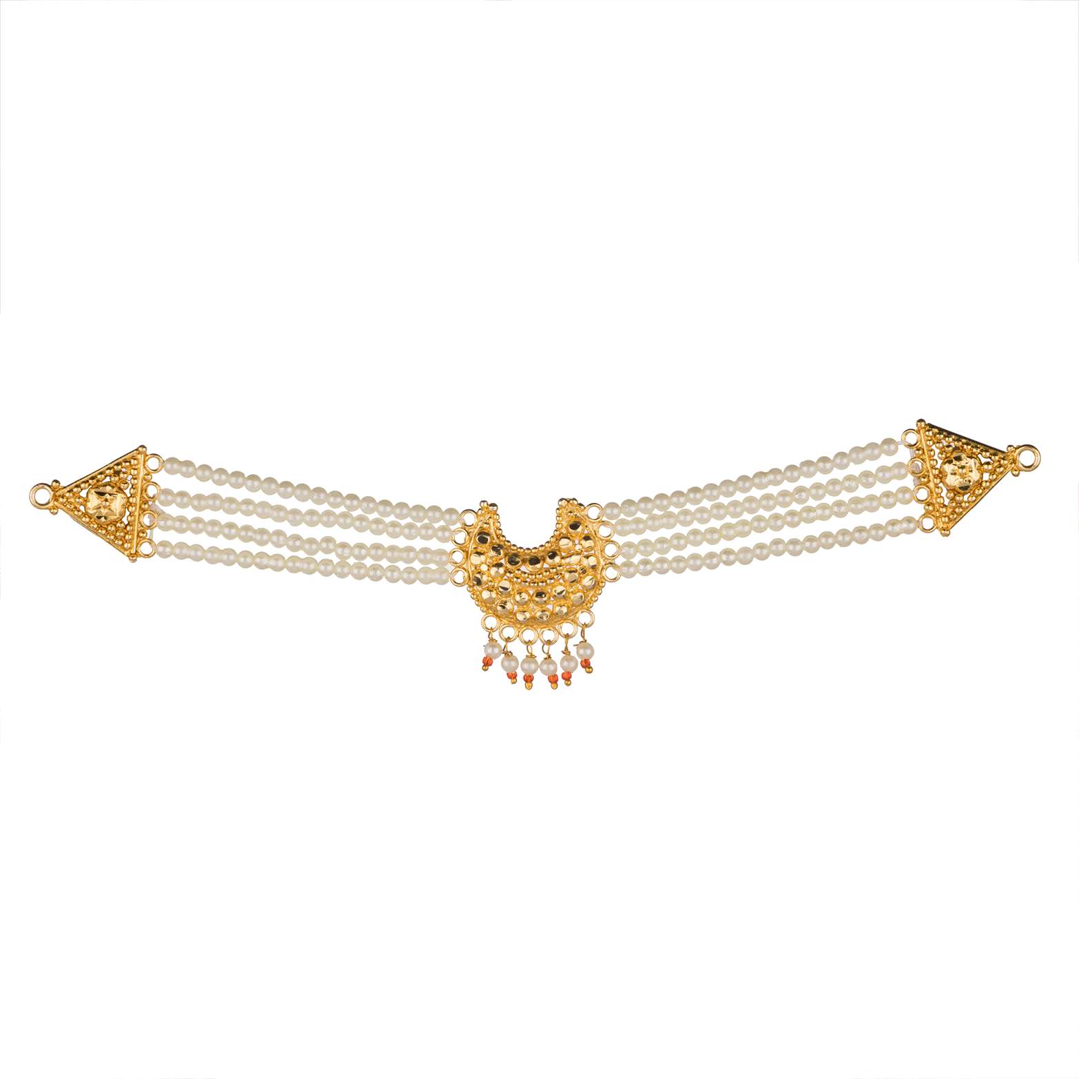 Maharani Pearl Gold Plated Haar [ Long Chain]