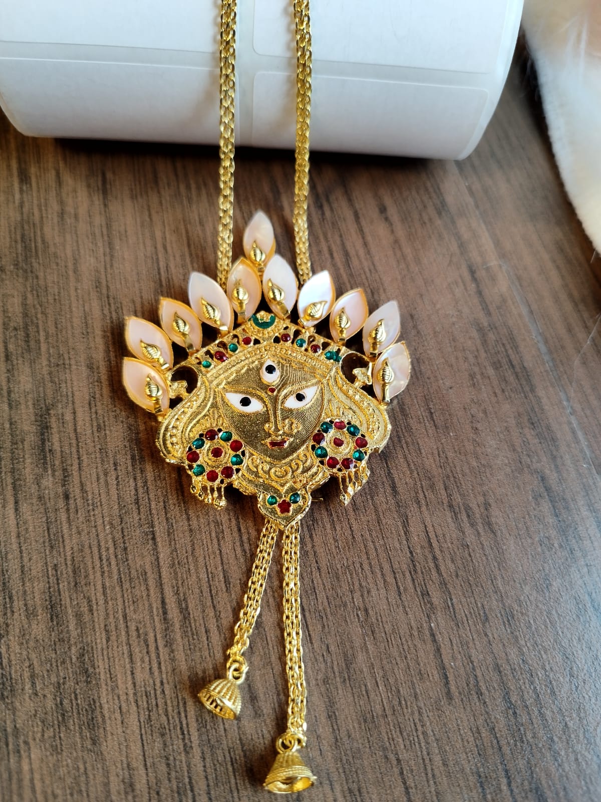 Gold Plated Tie Chain Set – monamaar-jewellery - Main Image