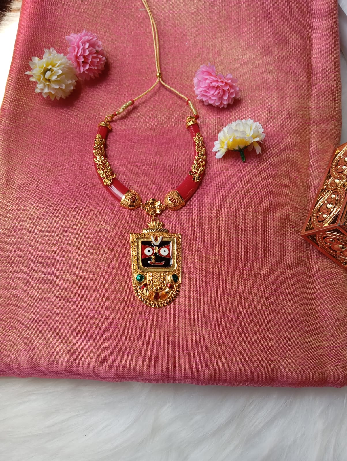 Rath Special (Gold Plated Prabhu Jagannath Necklace Set)