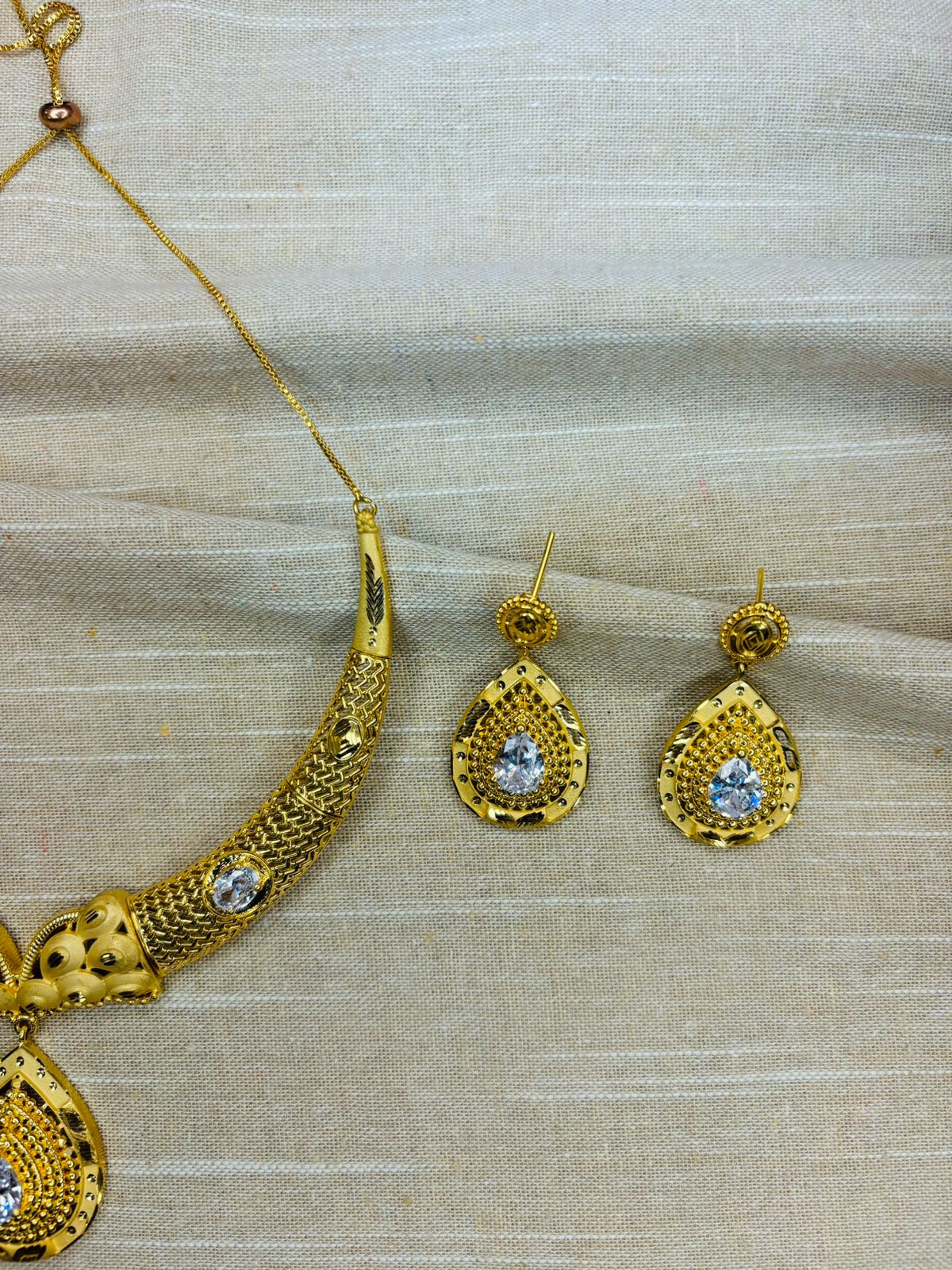 Impressive Gold Plated Necklace Set