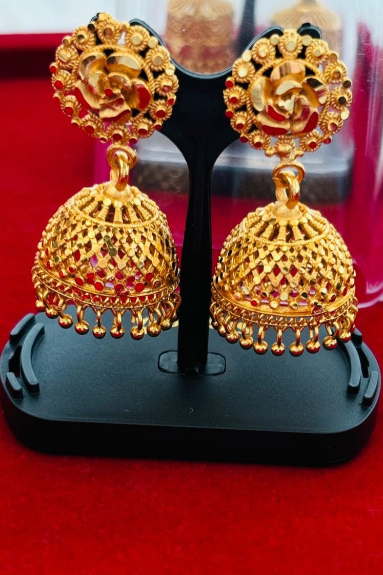 Nayantara Special Gold Plated Earrings [ Jumkhas]