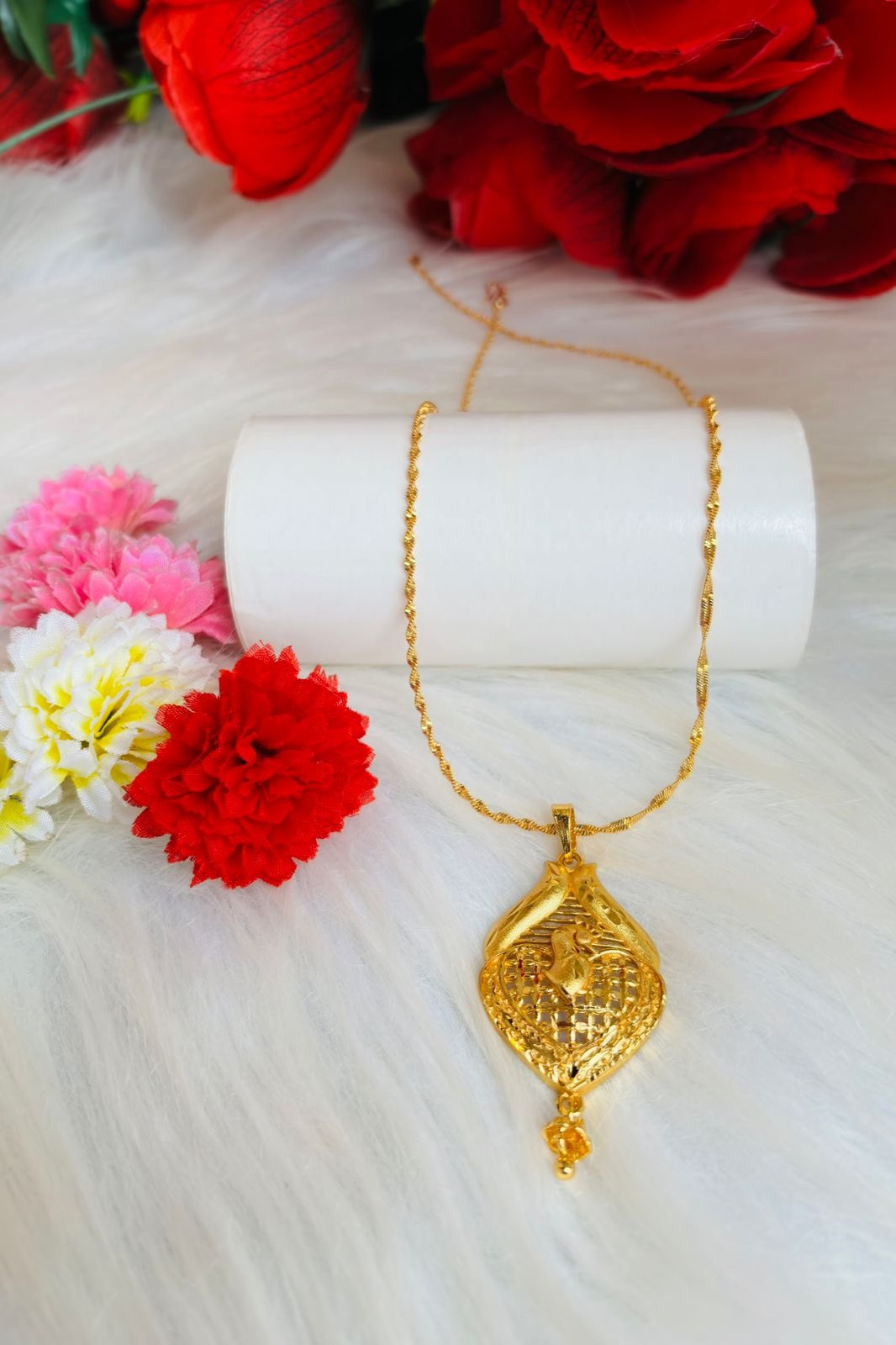 Gold Plated Chain and Locket Set