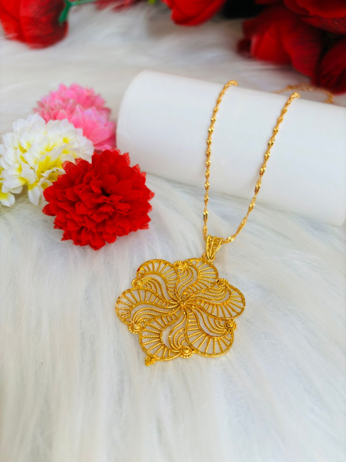 Gold Plated Chain and Locket Set