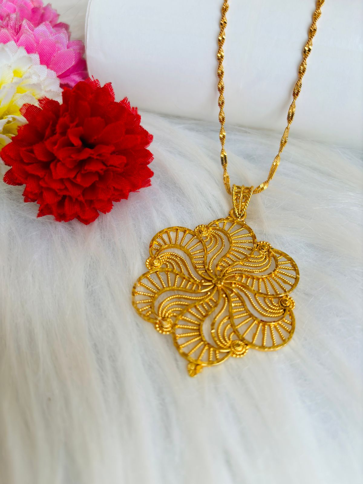 Gold Plated Chain and Locket Set