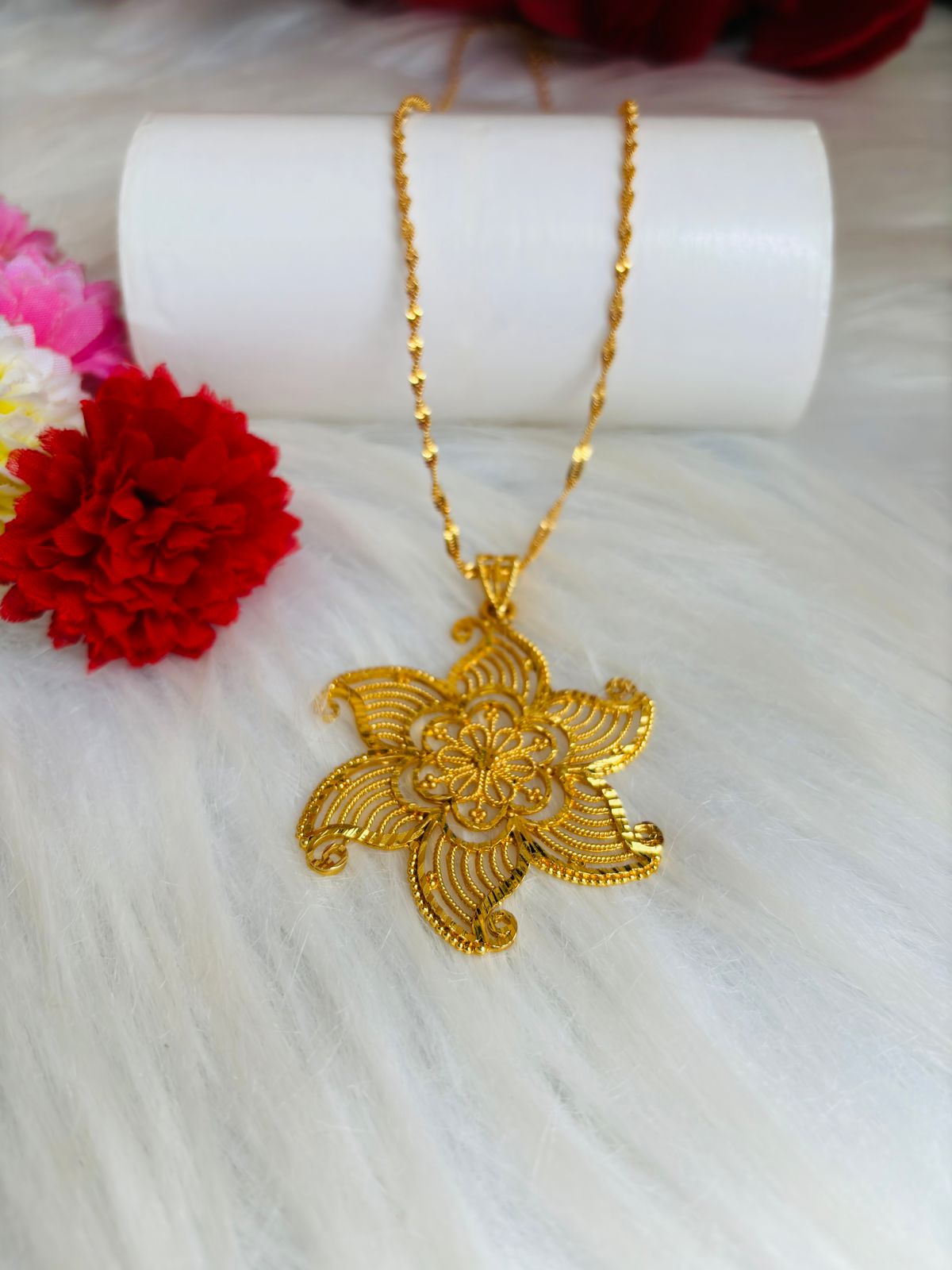 Gold Plated Chain and Locket Set