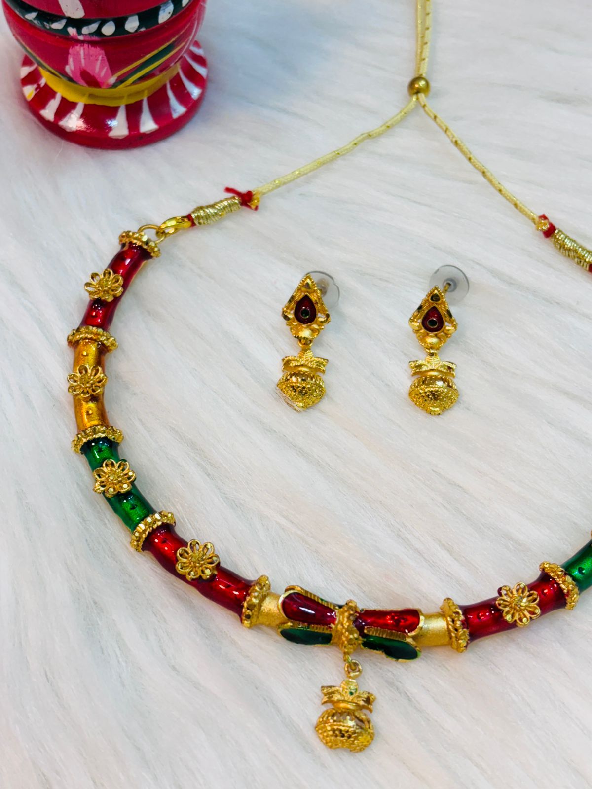 Colors Of Fashion - Gold Plated  Necklace Set