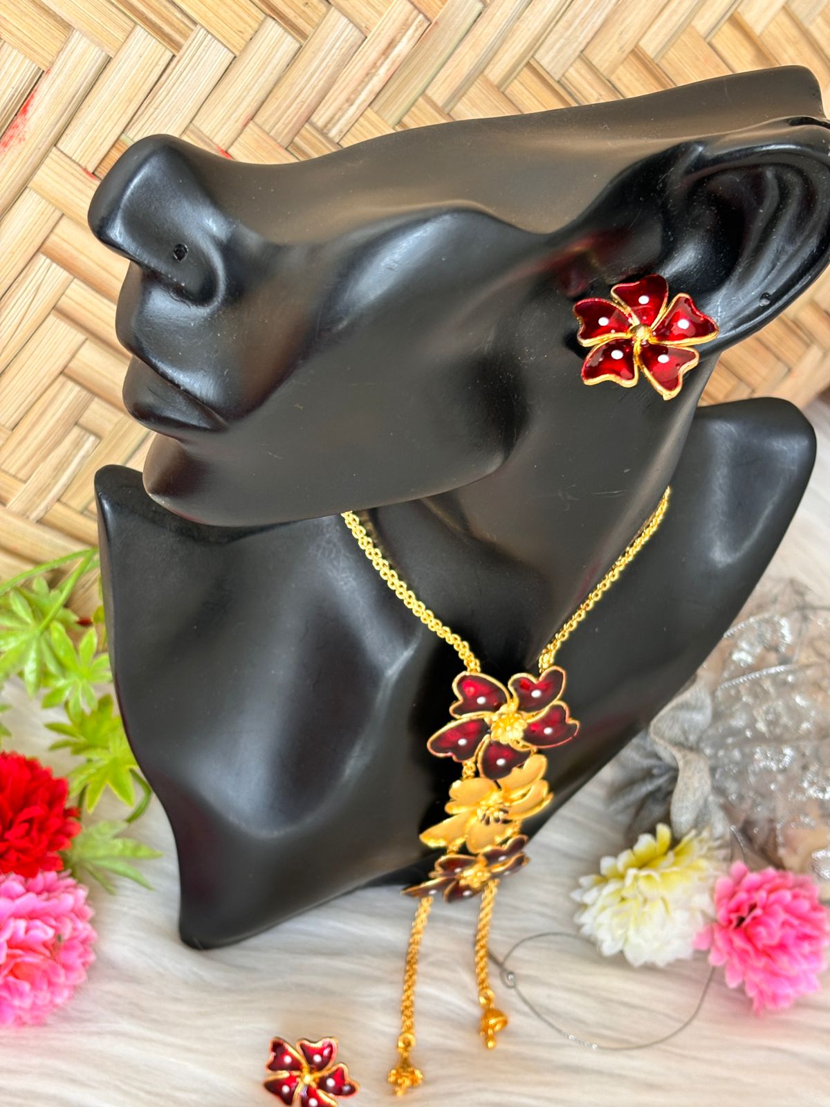 Colors Of Minakari Gold Plated Necklace Set