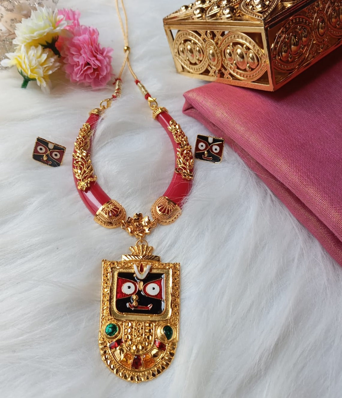 Blessings- Gold Plated Prabhu Jagannath Necklace Set