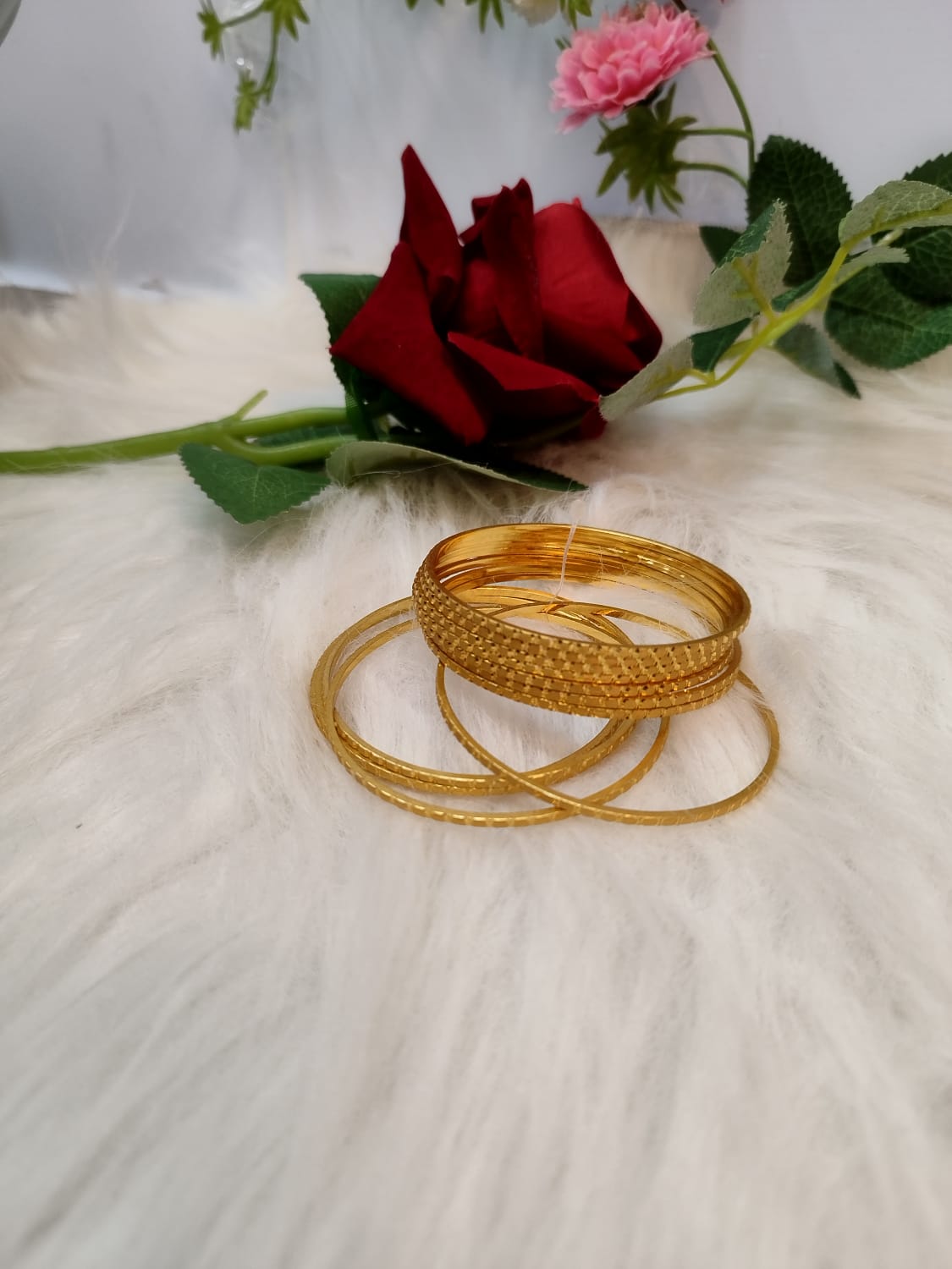 My Love(Thin Gold Plated Bangles set)